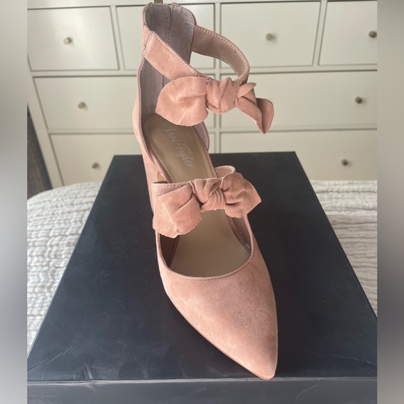 Blush block heel bow shoes - Picture 2 of 3